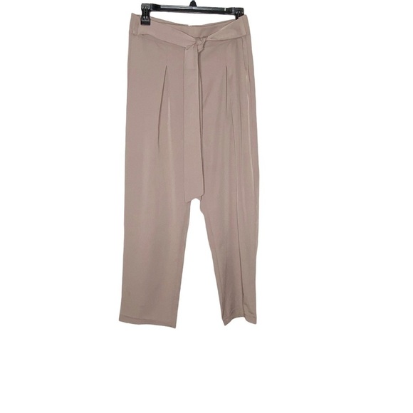 SHEIN straight leg pants with front tie. Pleated pants. Size 8 - Picture 3 of 6
